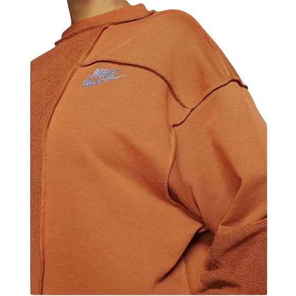 Nike Sportswear Icon Clash Fleece Sweatshirt Women’s L Rust Burnt Orange Loose F - Picture 2 of 9